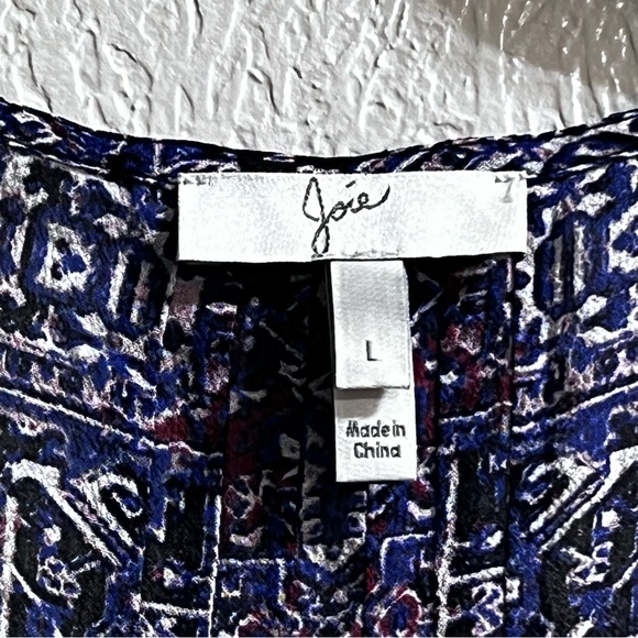 Joie 100% Silk Cover Up Women’s Size Large Multicolor Oversized Swim - Picture 4 of 10